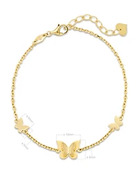 Devata Butterfly Chain Bracelet in 14K Gold, 6.5 in adj to 7.5 in, approx. 2.9 grams