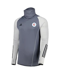 Adidas Men's Gray Chicago Fire Warm Raglan Cold.rdy Top