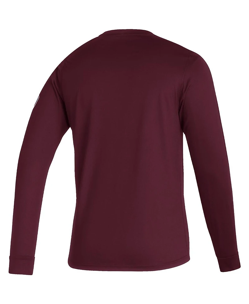 Adidas Men's Burgundy Colorado Rapids Vintage Performance Long Sleeve T-Shirt