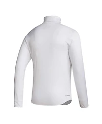 Adidas Men's White Mississippi State Bulldogs 2023 Sideline Aeroready Half-Zip Top