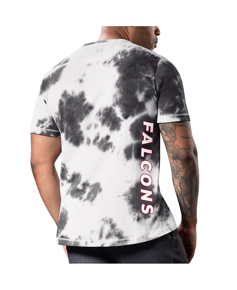 Msx by Michael Strahan Men's Black Atlanta Falcons Freestyle Tie-Dye T-Shirt