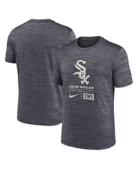 Nike Men's Charcoal Chicago White Sox Large Logo Velocity T-Shirt