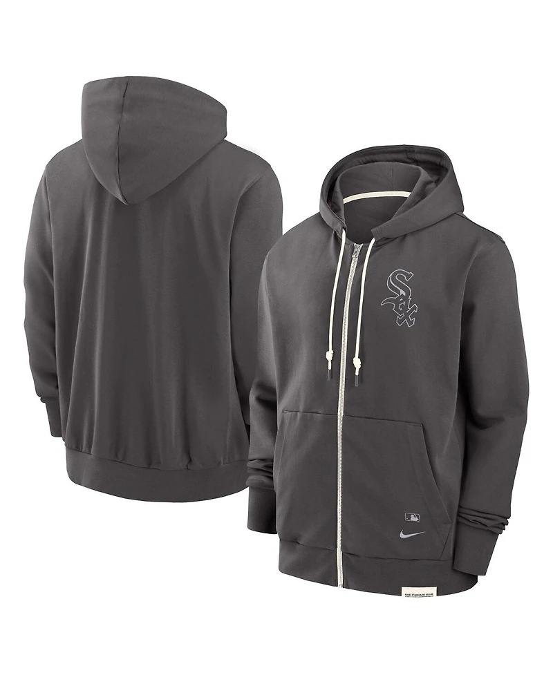 Nike Men's Charcoal Chicago White Sox Authentic Collection Travel Player Performance Full-Zip Hoodie