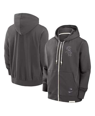 Nike Men's Charcoal Chicago White Sox Authentic Collection Travel Player Performance Full-Zip Hoodie