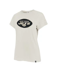 '47 Brand Women's Cream New York Jets Panthera Frankie T-Shirt