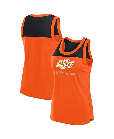 Fanatics Women's Orange Oklahoma State Cowboys Crosley Colorblock Tank Top