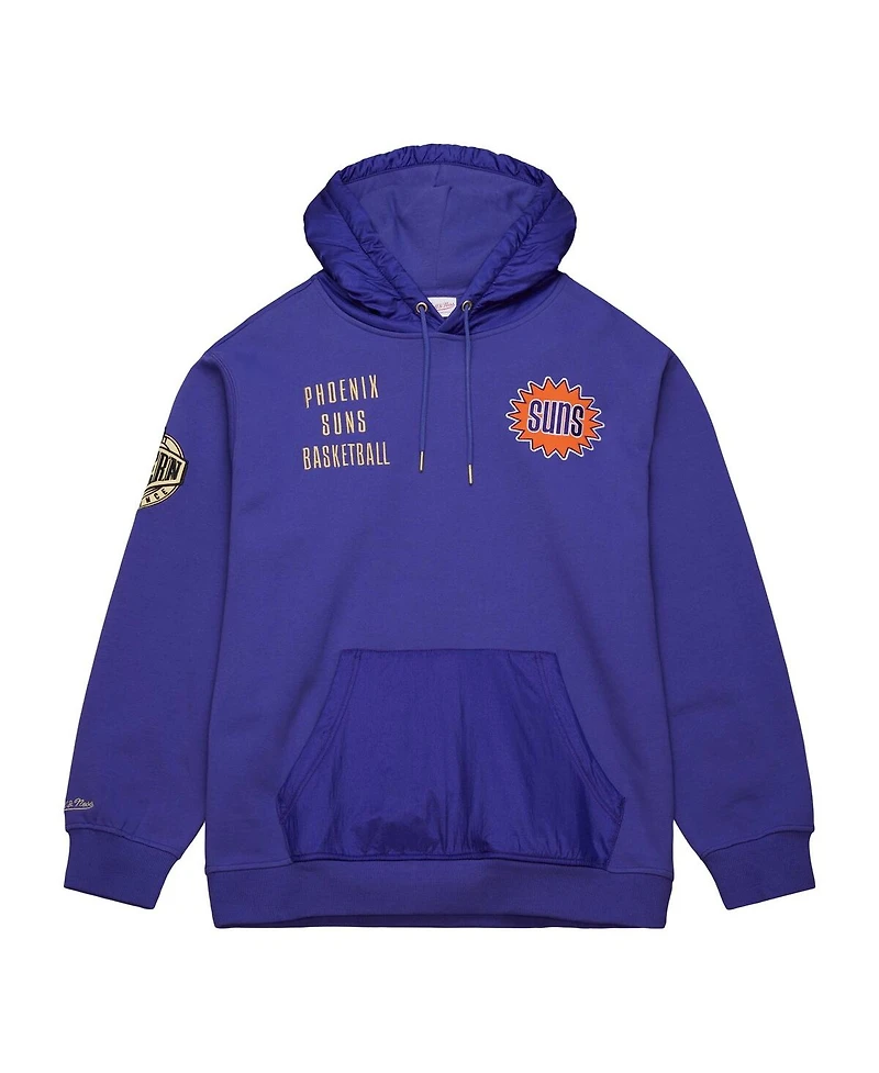 Mitchell & Ness Men's Purple Phoenix Suns Team Og 2.0 Vintage Logo Fleece Pullover Hoodie