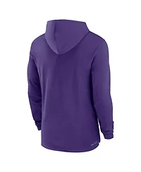 Nike Men's Lsu Tigers Sideline Hoodie Performance Long Sleeve T-Shirt