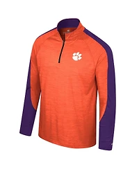 Colosseum Men's Orange Clemson Tigers Langmore Raglan Quarter-Zip Top