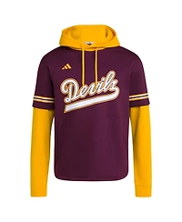 Adidas Men's Maroon Arizona State Sun Devils Pullover Baseball Jersey Hoodie