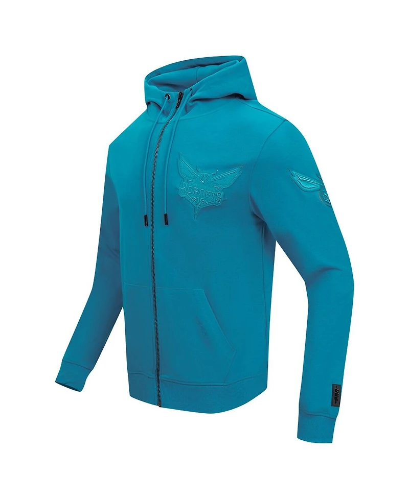 Pro Standard Men's Teal Charlotte Hornets Triple Tonal Dk Full-Zip Hoodie Jacket