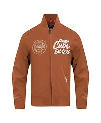 Pro Standard Men's Brown Chicago Cubs Paint The City Twill Full-Zip Jacket