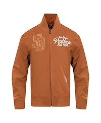 Pro Standard Men's Brown San Diego Padres Paint The City Twill Full-Zip Jacket