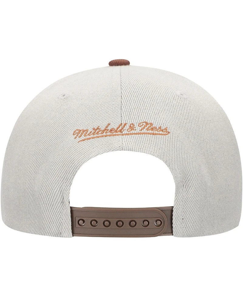 Mitchell & Ness Men's Gray/Brown San Diego Padres Knock Out Panel Snapback Hat