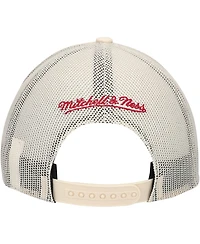 Mitchell & Ness Men's Cream Miami Heat Trucker Adjustable Hat