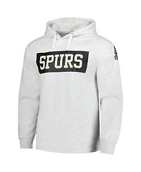 Fanatics Men's Ash San Antonio Spurs Softhand Raglan Tri-Blend Pullover Hoodie