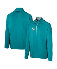 Outerstuff Men's Aqua Miami Dolphins Grind Iron Quarter-Zip Top