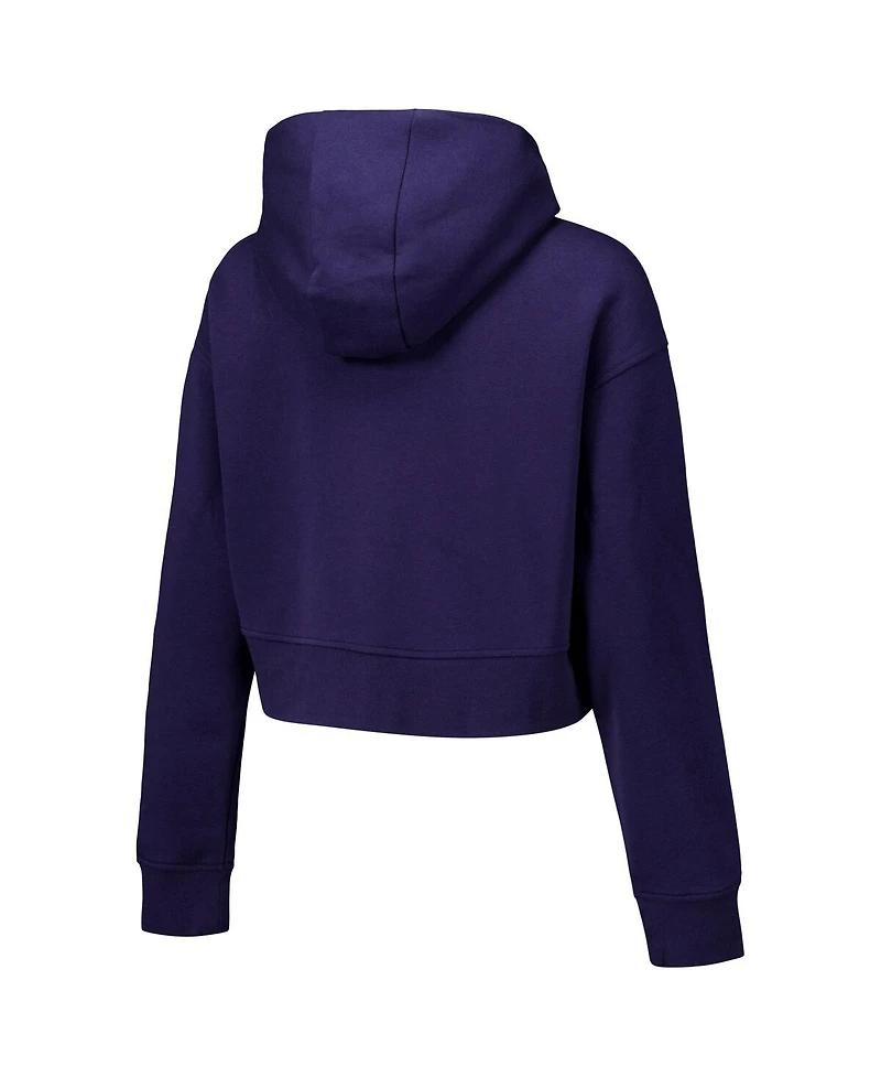 Under Armour Women's Navy Auburn Tigers Inline Modest Cropped Half-Zip Hoodie