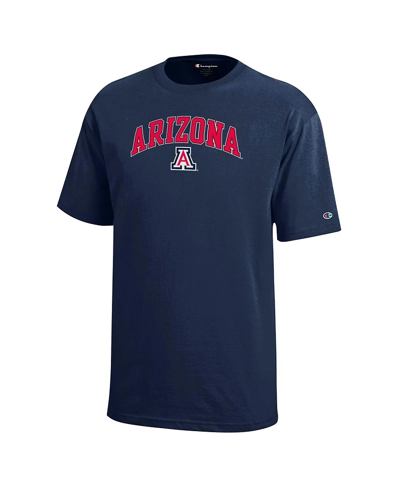 Champion Big Boys and Girls Navy Arizona Wildcats Arch Over Logo T-Shirt