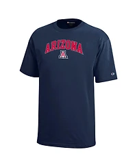 Champion Big Boys and Girls Navy Arizona Wildcats Arch Over Logo T-Shirt
