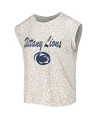 Concepts Sport Women's Cream Penn State Nittany Lions Montana T-Shirt Shorts Sleep Set