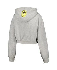 The Wild Collective Women's Heather Gray Nashville Sc Cropped Pullover Hoodie