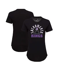 Sportiqe Women's Black Sacramento Kings Phoebe Super Soft Tri-Blend T-Shirt
