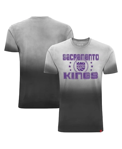 Sportiqe Men's and Women's Black Sacramento Kings Bingham Sun-Fade T-Shirt