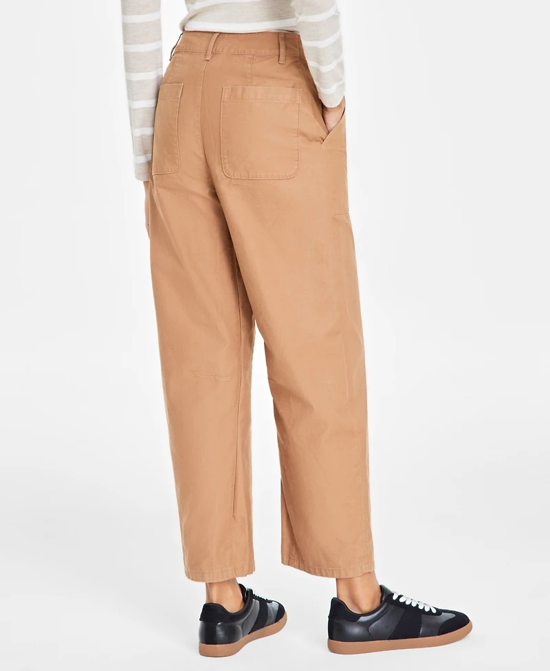 On 34th Women's Utility-Pocket Barrel-Leg Chinos, Created for Macy's