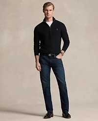 Polo Ralph Lauren Men's Mesh-Knit Cotton Quarter-Zip Sweater
