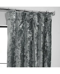 Half Price Drapes Stone Grey Lush Crush Velvet Room Darkening Curtain