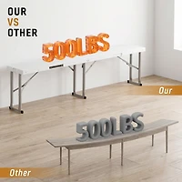 Sugift 3 Pieces Folding Camping Table Stool Set with 2 Retractable Led Stools