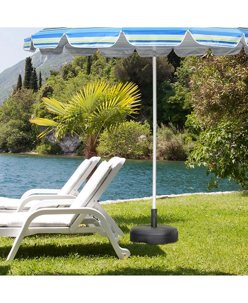 Sugift 18 Inch Fillable Heavy-Duty Round Umbrella Base Stand