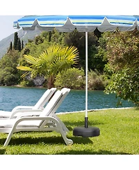 Sugift 18 Inch Fillable Heavy-Duty Round Umbrella Base Stand