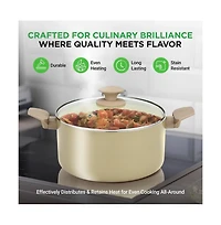 NutriChef 54 Pcs. Home Kitchen Cookware, Kitchen Tools, and Bakeware Set - High-Quality Ceramic Kitchenware Pots and Pans (Taupe Brown)