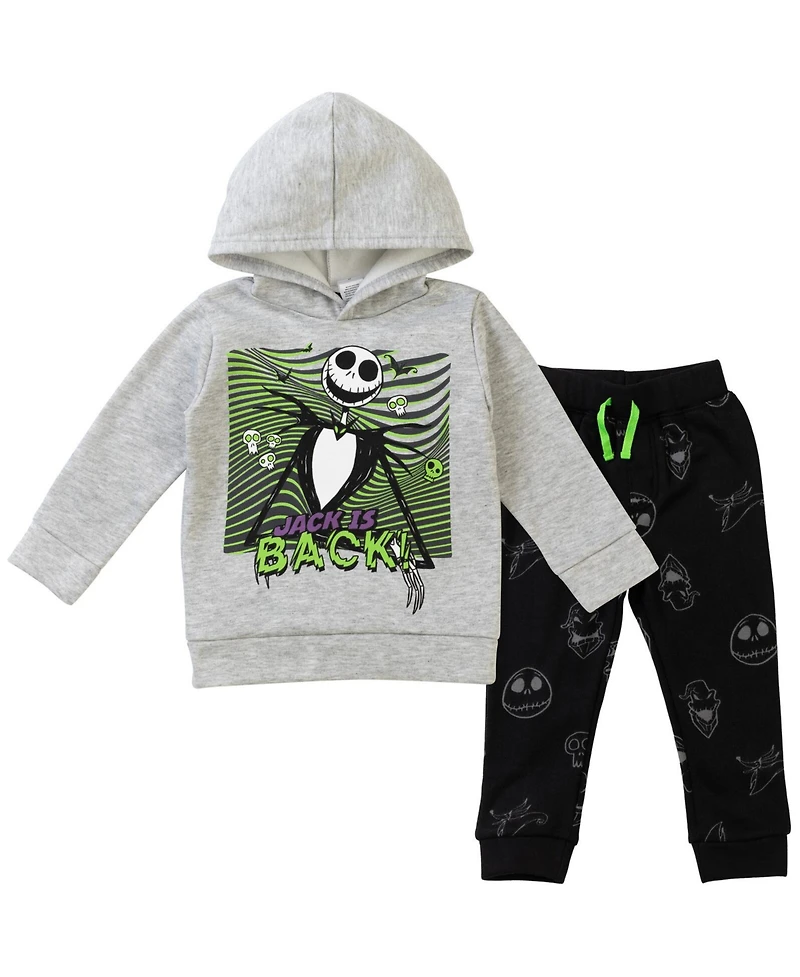 Nightmare Before Christmas Boys Disney Fleece Hoodie and Pants Outfit Set to