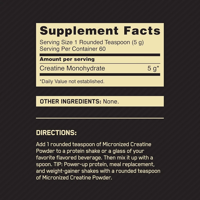 Optimum Nutrition, Micronized Creatine Powder, Unflavored