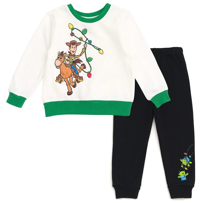 Disney Boys Christmas Halloween Fleece Sweatshirt and Jogger Pants Outfit Set Newborn to (Newborn - 14-16)