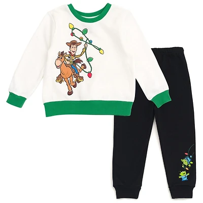 Disney Boys Christmas Halloween Fleece Sweatshirt and Jogger Pants Outfit Set Newborn to (Newborn - 14-16)
