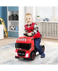 Gymax Kids Ride-on Car 6V Toddler Electric Ride-on Truck w/ Adjustable Seat Positions Red
