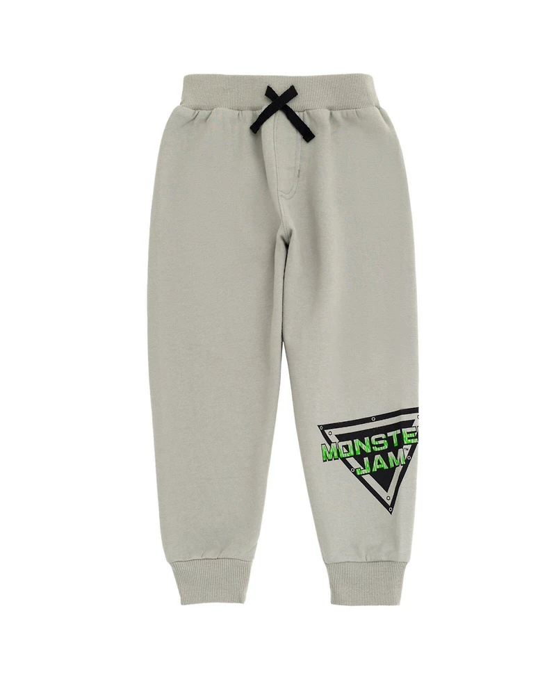 Monster Jam Toddler Boys Grave Digger Mutt Megalodon Fleece Pullover Hoodie & Pants to