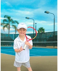 Bits & Bows Boys Tennis Baseball Hat in White