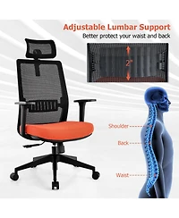 Sugift Ergonomic Office Chair with Lumbar Support and Adjustable Headrest