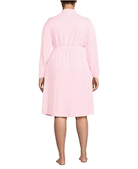 Lands' End Plus Size Cooling Robe with Piping