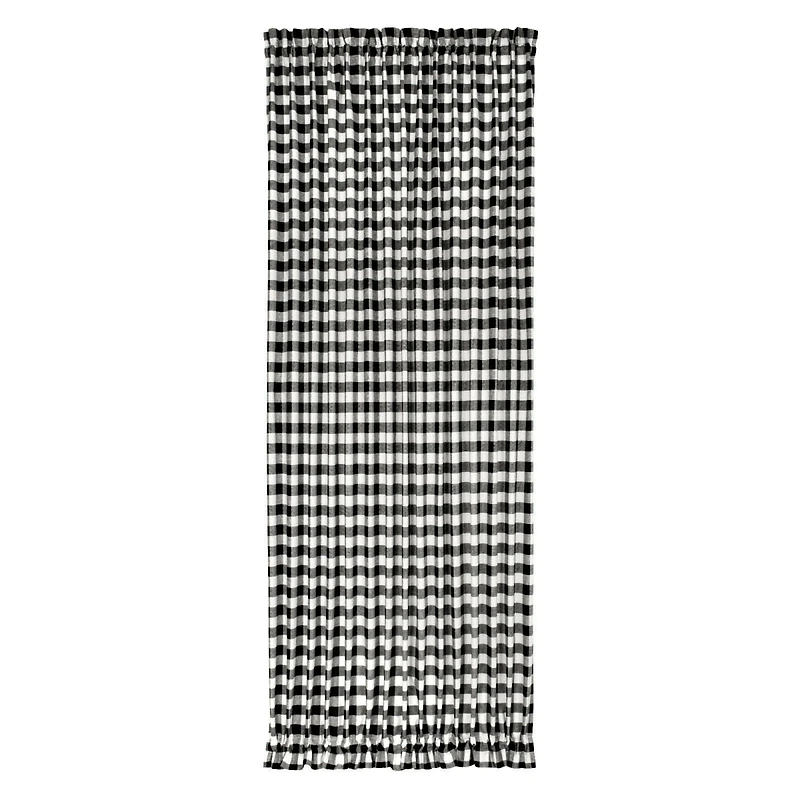 Kate Aurora Plaid Country Farmhouse French Door Curtain Panel With Matching Tieback