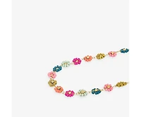 Ink + Alloy Amanda Multi Color Flowers Beaded Necklace