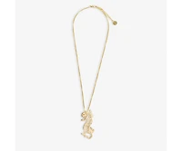 Ink + Alloy Bianca Tiger Statement Necklace Brass