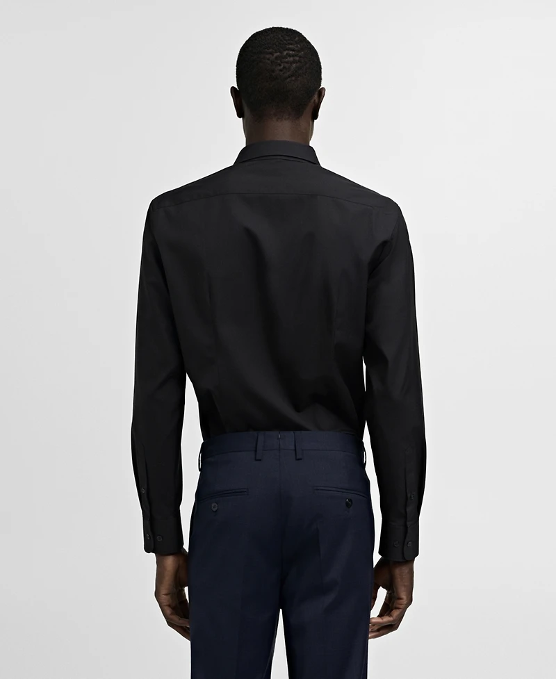 Mango Men's Slim-Fit Cotton Poplin Suit Shirt