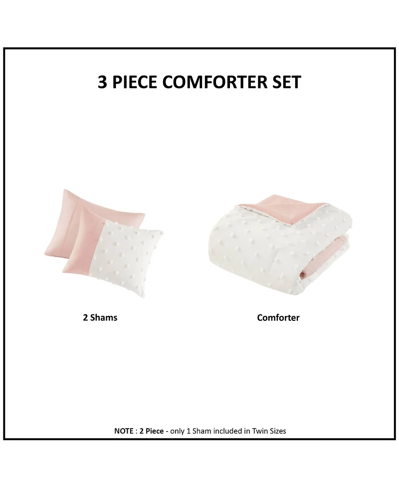 Intelligent Design Shay Clip Jacquard 3-Pc. Comforter Set, King/California King
