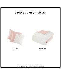 Intelligent Design Shay Clip Jacquard 3-Pc. Comforter Set, King/California King